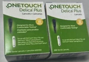 200 ONE TOUCH DELICA PLUS 30 GAUGE LANCETS (2 Boxes of 100) 9.99 Exp2025+
