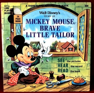 Disneyland Record & Book Walt Disneys Story Of Mickey Mouse, Brave Little Tailor - Picture 1 of 4