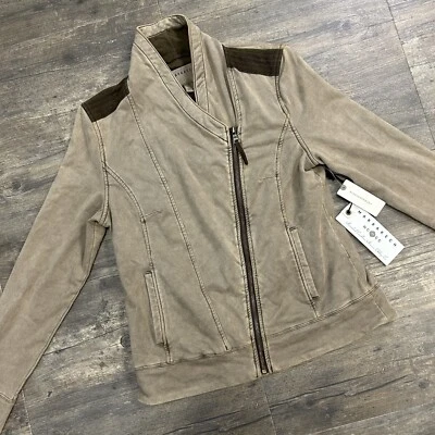 Jaqueta Anthropologie Marrakech Feminina Tamanho XS Moto Taupe Nova com etiquetas $160. - Imagem 1 de 4