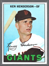 Ken Henderson San Francisco Giants 1967 Topps Baseball Card #383 (SET BREAK) C