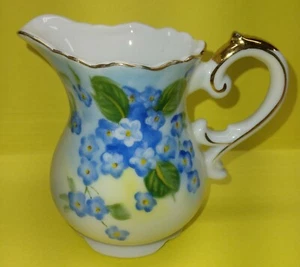 Lefton China Forget Me Not Hand Painted Creamer SL4175 - Picture 1 of 5