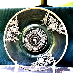 '72 AMCBW Amalgamated Meat Cutter Butcher Jubilee Silver Overlay Plate REDUCED!! - Picture 1 of 3
