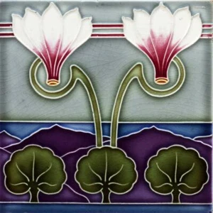 Ceramic Tile Art Nouveau Reproduction European Art Deco Azulejo Talavera Trivet - Picture 1 of 1
