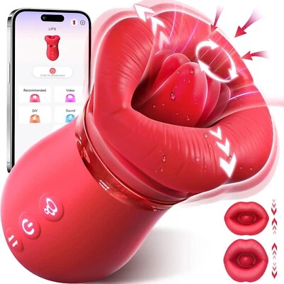 APP 舌头舔振动器阴蒂乳头乳房分析刺激器女式性玩具 — 第 1/4 张图片