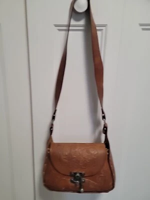 Cartera de cuero vintage de los años 70 estilo hippy, boho Foto 1 de 4