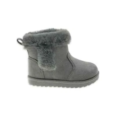 Wonder Nation Baby Girl Faux Shearling Boot, Grey Size 2 - Imagem 1 de 4
