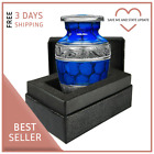 Forever Remembered Blue Small Keepsake Urn for Human Ashes - Qnty 1 - With Case