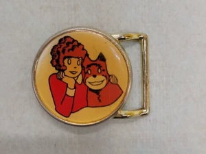 Orphan Annie 1981 Columbia Pictures LEE NYC Circle KIDS Belt Buckle Strap 1.25" - Picture 1 of 4