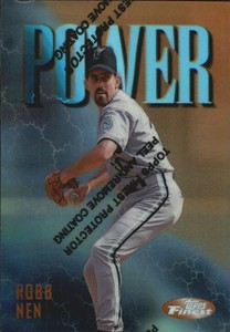 1997 Finest Refractors Florida Marlins Baseball Card #242 Robb Nen B