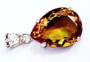 Color Changing Zultanite GS Solid Silver Pendant 64+ Ct Certified Loose Gems - Picture 1 of 12