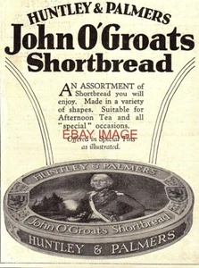 Advert for Huntley & Palmer JOHN O'GROATS Shortbread 1926 Small Print Ad 726/116 - Picture 1 of 1