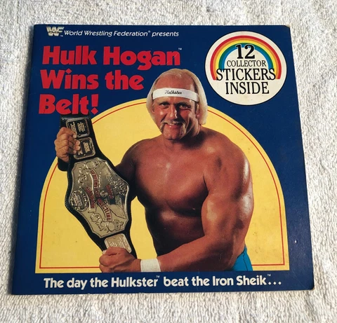 Hulk Hogan Wins the Belt! WWF 1985 Paperback Antioch / Titan No Stickers Good Cover