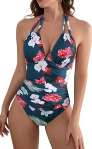 B2prity Women's Slimming One Piece Swimsuits Tummy Control Bathing Suit Halter - Picture 1 of 13