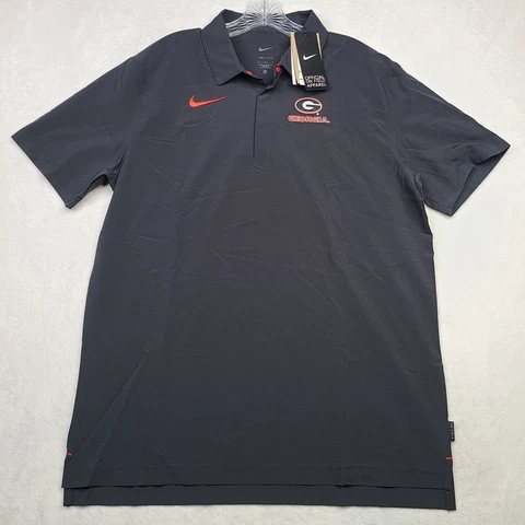 NIKE Georgia Bulldogs Offical On Field Apparel Dri-Fit Polo Shirt Men's L NWT Cover