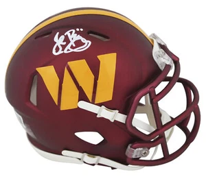 Commanders John Riggins Signed Speed Mini Helmet w/ White Sig BAS Witnessed - Picture 1 of 2