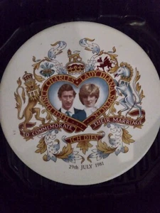 1981 Princess Diana And Charles Wedding Coaster 6" - Picture 1 of 3