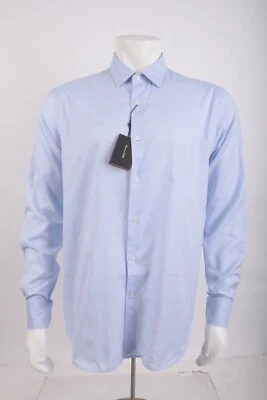 Massimo Dutti Men Shirt US 17.5 EU 44 Blue Slim Fit Micro Polka Dot 0155/155 NWT - Image 1 of 4