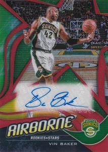 Vin Baker 2019-20 Panini Chronicles Airborne Signatures Red #27 Sonics Auto !! - Imagen 1 de 3