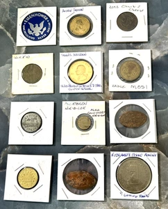 12 Carded Vintage World Token Lot-Various Themes Souvenir-Casino - Picture 1 of 5