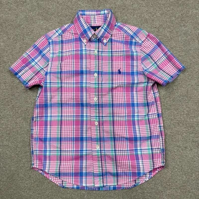 Camisa Polo Ralph Lauren Juvenil Talla 5T Rosa Abotonada Manga Corta Cuello Poni Foto 1 de 4