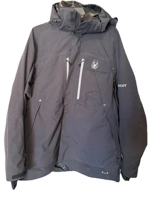 Spyder XTL Snowboarding Ski Jacket Mens Large Removable Hood CA52645 Black - Image 1 of 4