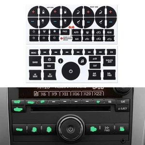Calcomanías adhesivas de botón de tablero de aire acondicionado y radio para GMC Tahoe Yukon Sierra Chevy 2007-15 - Imagen 1 de 9