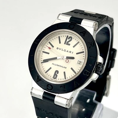 Bvlgari Aluminum Al38ta Automatic Watch Swiss Made Sport Luxury Genuine belt - Image 1 of 4