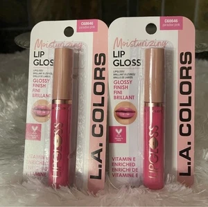 L.A. Colors PARADISE PINK Moisturizing Lip Gloss X 2 | Brilliant Shine | NWT - Picture 1 of 3
