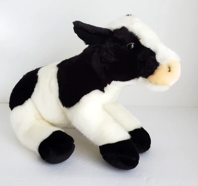 Ganz Webkinz Signature Cow WKS1013 11" Plush No Code Black White - Image 1 of 4