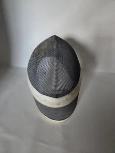 Antique Vintage Fencing Mask Helmet Wire Mesh & Leather Padding - Picture 1 of 9