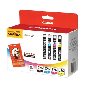 Canon CLI-226 inchiostro nero/colore + confezione carta fotografica ChromaLife 4546B007 - Foto 1 di 7