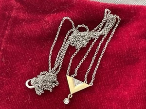 Diamant Collier Gold 333 Bi-Collor 2 Kettenstränge - Bild 1 von 7