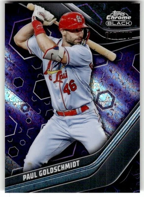 2023 Topps Chrome Black Paul Goldschmidt Purple Mini-Diamond Refractor #/150 #4 - Image 1 of 2