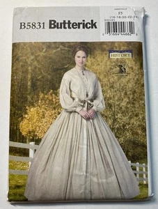 B5831 UNCUT ‘Butterick’ SEWING Pattern - ‘Misses Colonial Dress & Petticoat’ - Picture 1 of 5