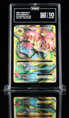 Mega Venusaur EX Holo Ultra Rare 100/108 XY TAG 10 GEM MINT 2016 Pokemon - Image 1 of 2