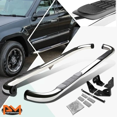 Tabla de correr cromada para 05-10 Grand Cherokee WK/Commander 3" escalón lateral Nerf Bar Foto 1 de 4