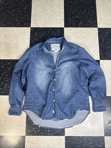 Frank & Eileen Barry Denim Shirt Size S Distressed Famous Vintage Wash - Picture 1 of 7
