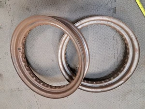 Lot of 2 OEM 1946 - 48 Indian Motorcycle Wheel Rims - Picture 1 of 5