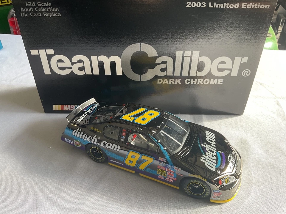 Kyle Busch #87 Ditech.com 2003 equipo novato calibre cromo oscuro 1/24 Foto 1 de 2