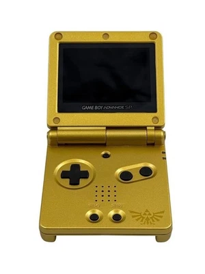 Nintendo Game Boy Advance SP | AGS-101 or IPS V2 | Back-lit Screen Gold Zelda - Image 1 of 3