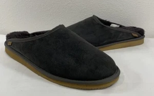 Overland Ciabatte Uomo Taglia 14 Grigio Pelle di Pecora Australiana Shearling House Scarpe - Foto 1 di 13