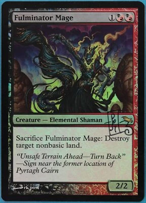Fulminator Mage Shadowmoor NM Black Red Rare SIGNED CARD (404321) ABUGames - Image 1 of 2