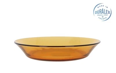 DURALEX LYS AMBER tempered glass SOUP PASTA bowls plates 19cm pack of 6 - Image 1 of 4