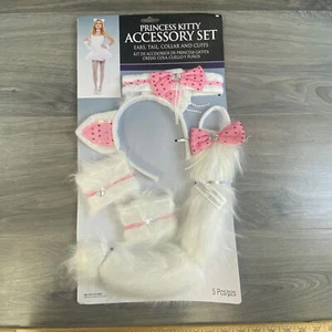 Princess Kitty Costume Accessory Set White Adult Sexy Halloween Dress Up New - Picture 1 of 6