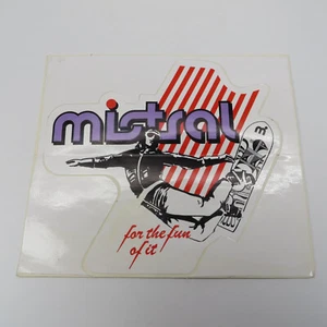 Vintage Mistral Snowboard Sticker Snowboarding NOS White Skate 90s Y2K - Bild 1 von 5