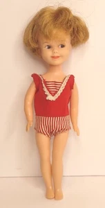 Penny Brite Vintage 1963 Deluxe Lesepuppe A-9 B143 mit rotem Streifenanzug 8" groß - Bild 1 von 10