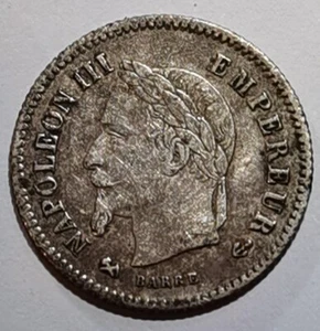 TRÈS RARE **** 20 centimes Napoleon III 1867 K   TTB+ **** - Bild 1 von 2