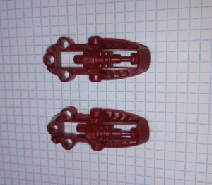 2 Bionicle Lego Stck. Nummer 47298 Fuß Füße dunkelrot Toa Metru Stil WYSIWYG - Bild 1 von 17