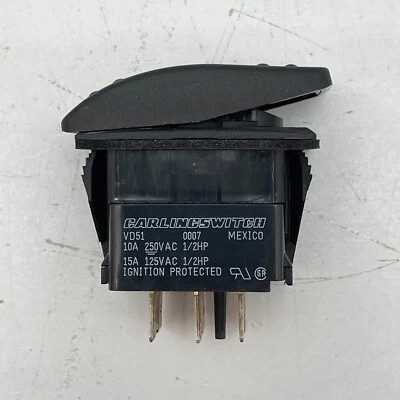 Carling Technologies VD51 10A 250VAC 1/2HP Ignition Protected Switch Button