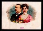 President Grover Cleveland &amp; Wife Francis   c 1885 RARE  Sample  Cigar Box Label